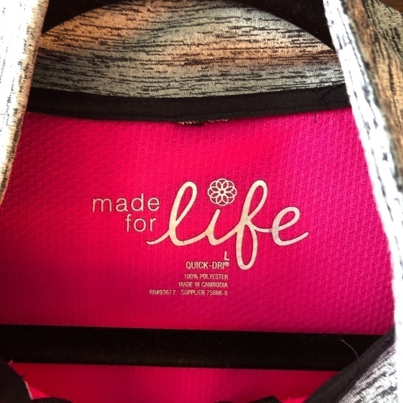 Made for Life pink & gray zip up alethic jacket in size L - Picture 5 of 5